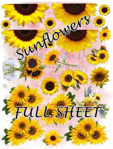 Sunflower Loaded Full Clear Sheet - Main glitter site 