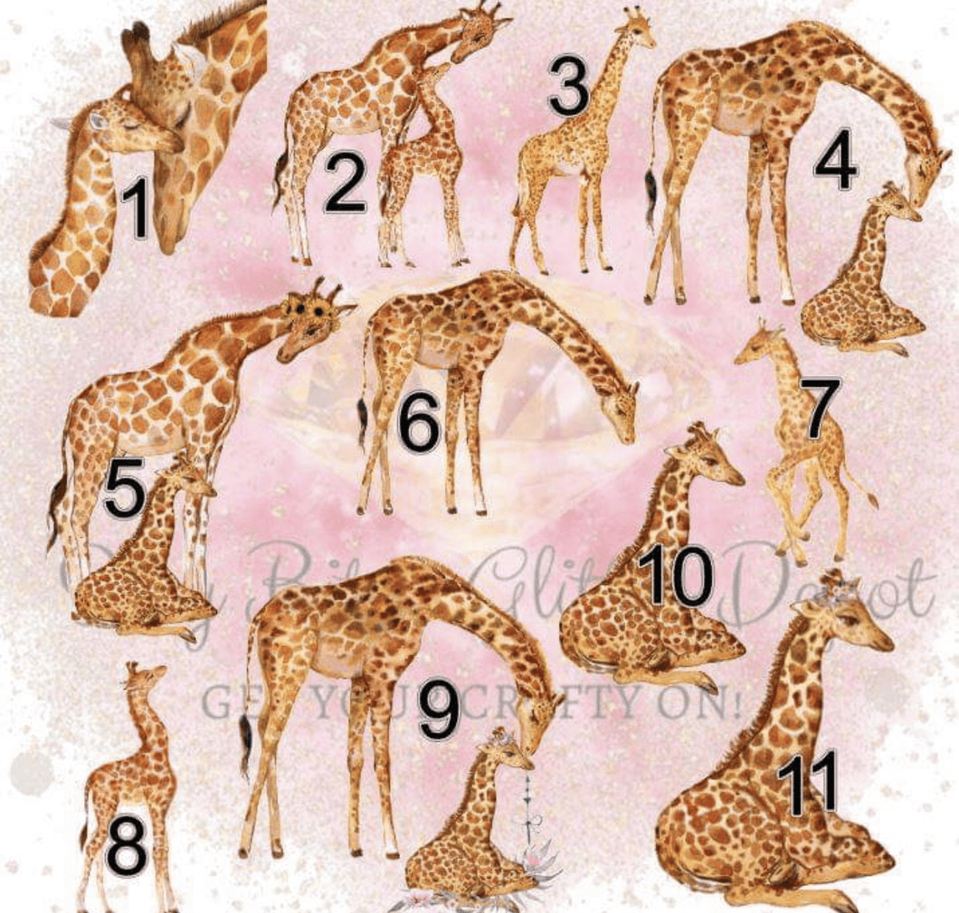 Giraffe Full Page Clear - Main glitter site 