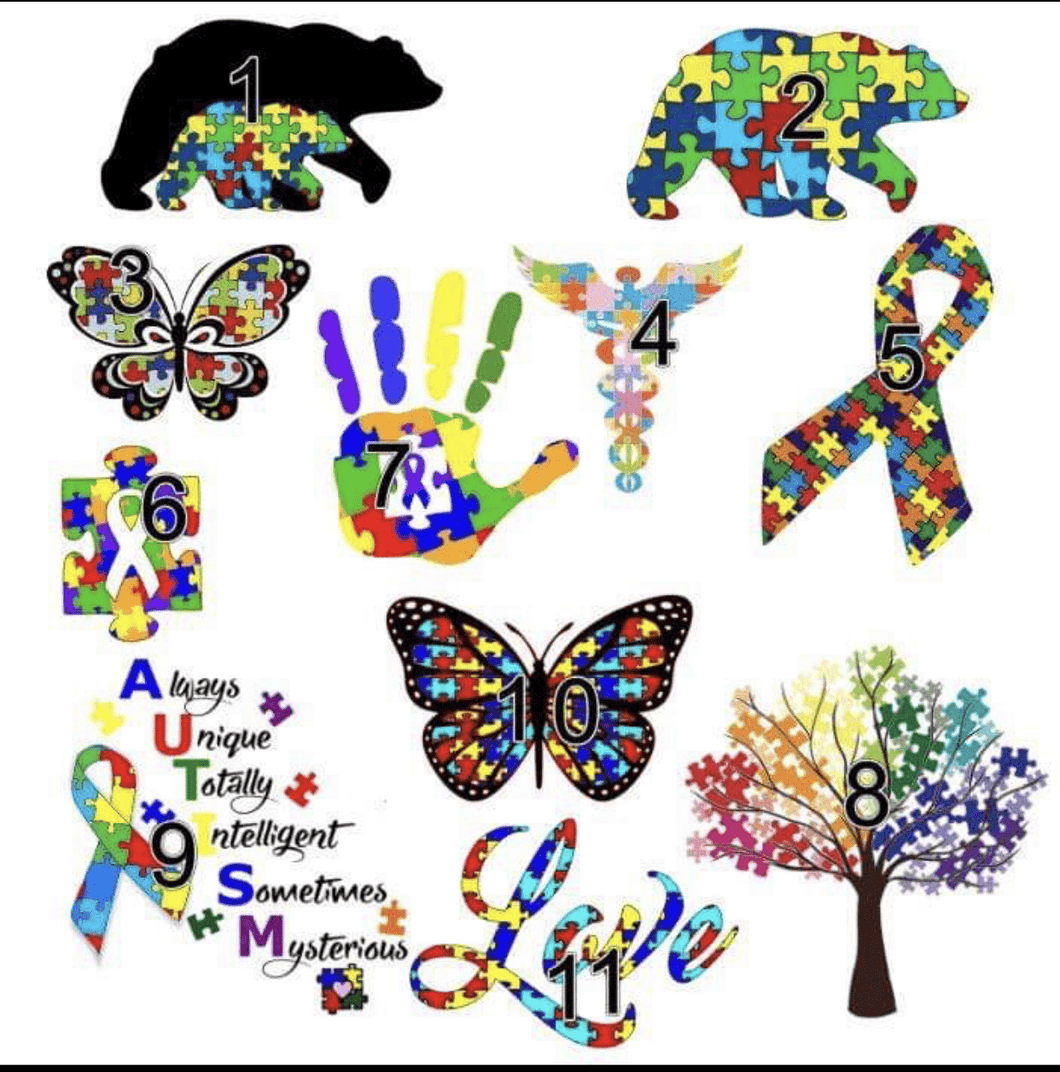 Autism And Love Full Clear Sheet - Main glitter site 