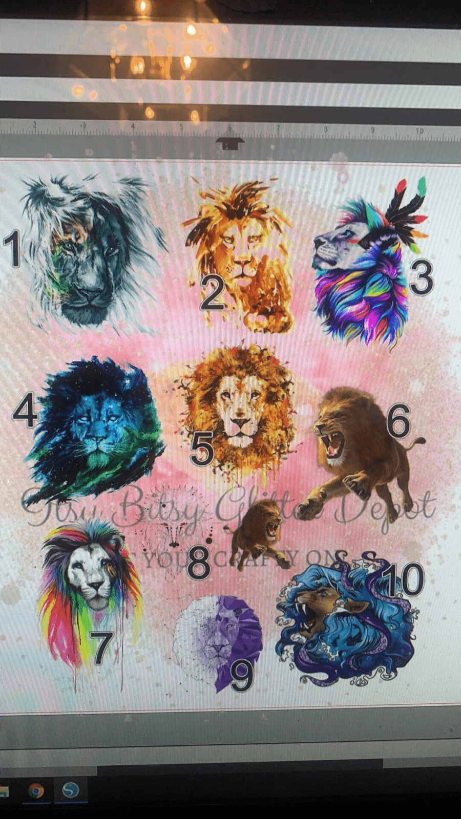 Lion Full Sheet Slides Clear - Main glitter site 