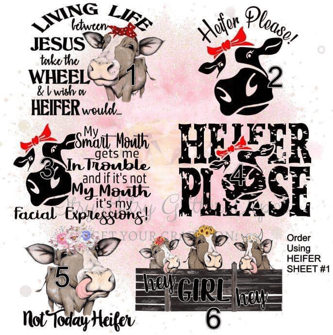Heifer Full Clear Sheet - Main glitter site 