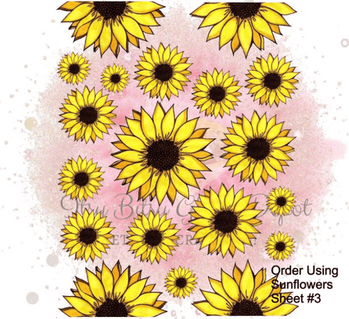 Sunflower Sheet Clear Full - Main glitter site 