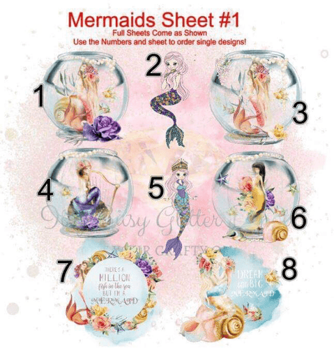 Mermaid Full Clear Sheet 1 - Main glitter site 
