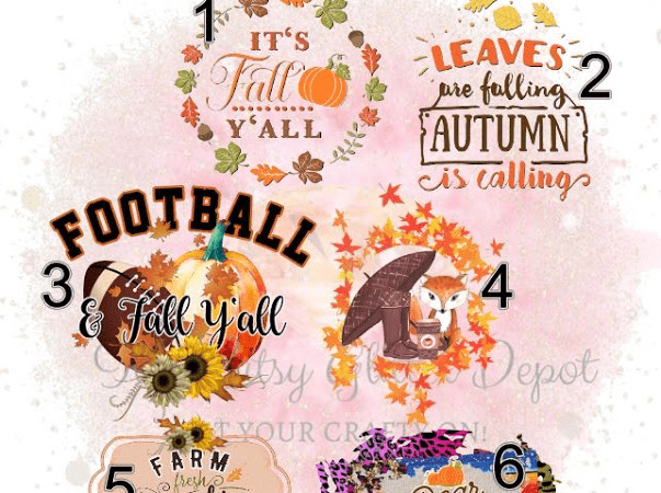 Fall Sheet 2 FULL sheet clear slides - Main glitter site 