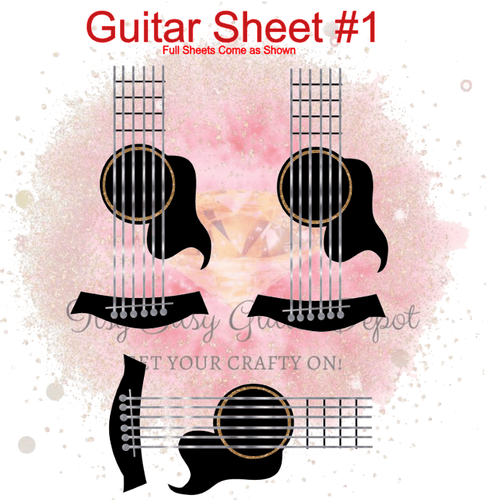 Amazing Guitars Full Clear Sheet - Main glitter site 