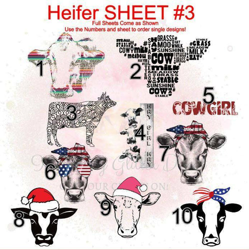 Heifer Full Clear Sheet - Main glitter site 