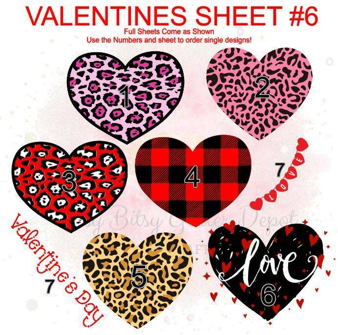 Valentine 6 Full Clear Sheet - Main glitter site 