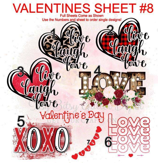 Valentine 8 Full Clear Sheet - Main glitter site 