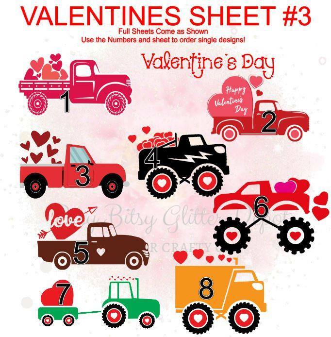 Valentine 3 Full Clear Sheet - Main glitter site 