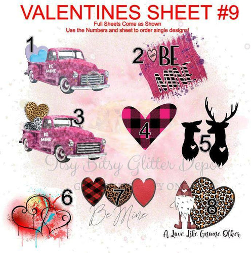 Valentine 9 Full Clear Sheet - Main glitter site 