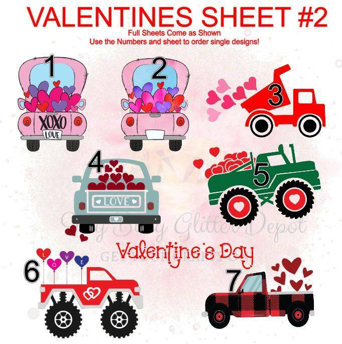 Valentine 2 Full Clear Sheet - Main glitter site 