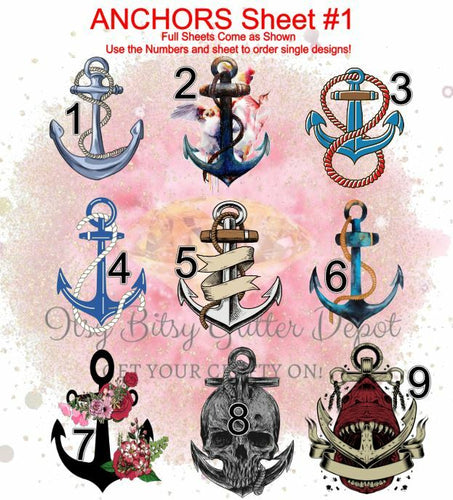 Anchors FULL sheet clear slides - Main glitter site 