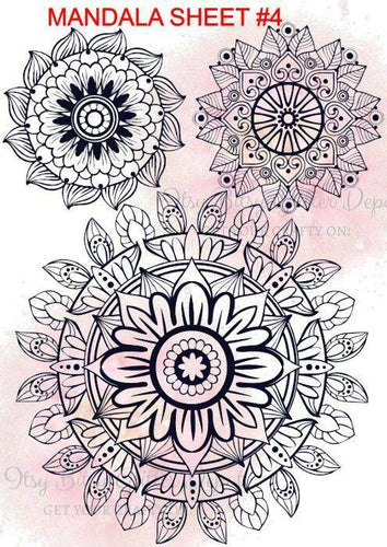 Mandala 4 FULL sheet clear slides - Main glitter site 