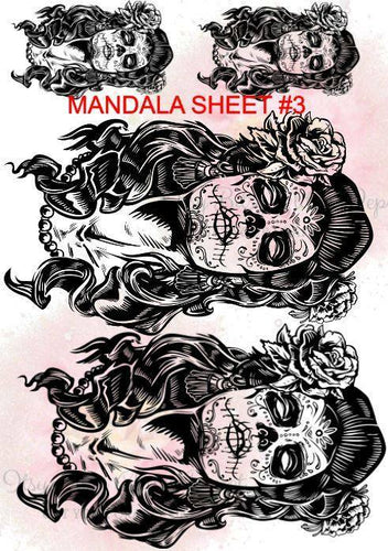 Mandala 3 FULL sheet clear slides - Main glitter site 