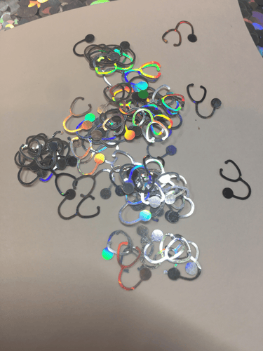 STETHOSCOPE holo silver - Main glitter site 