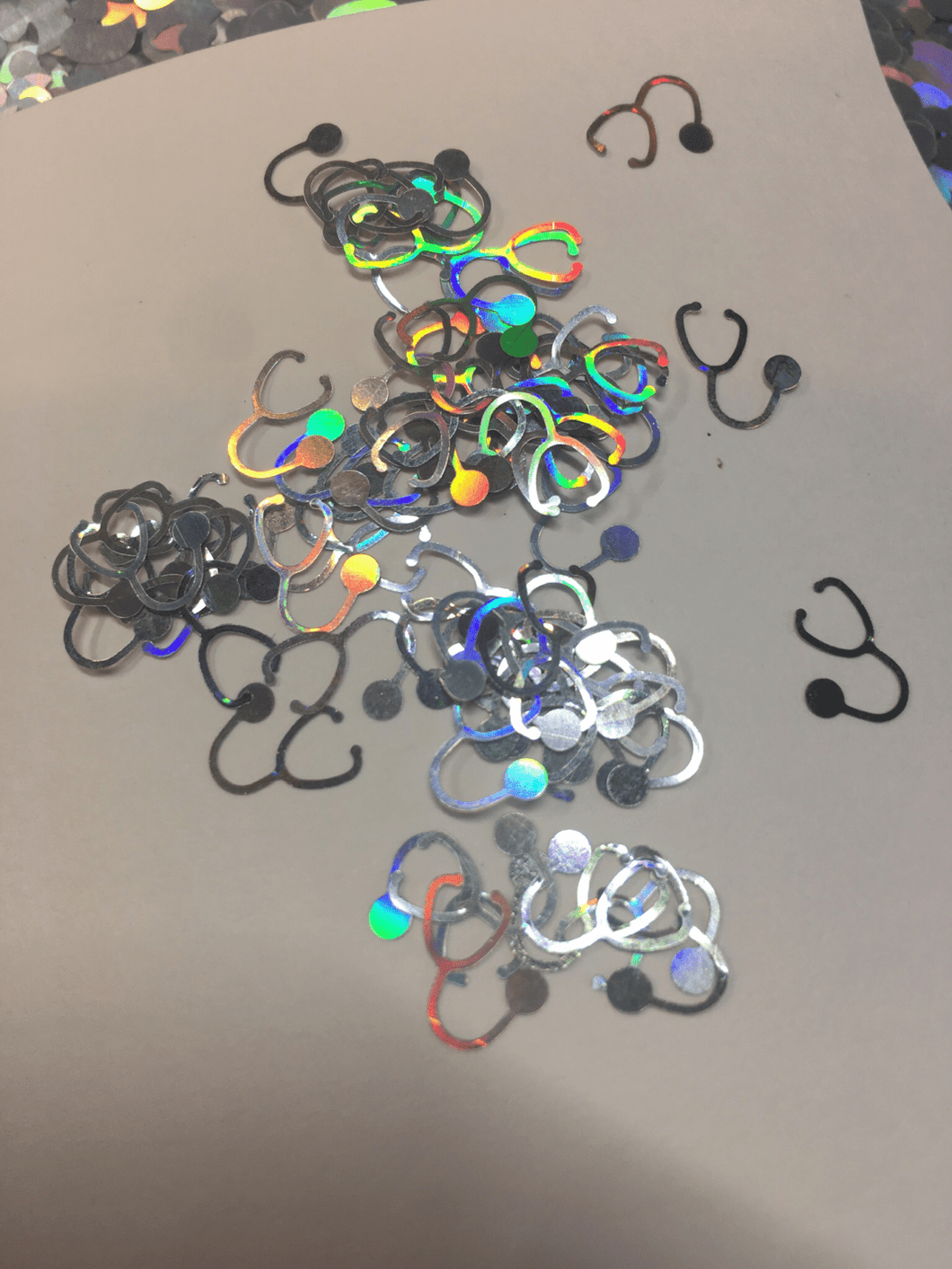 STETHOSCOPE holo silver - Main glitter site 