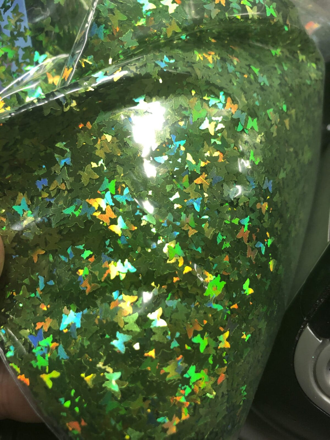 Green holo butterfly - Main glitter site 