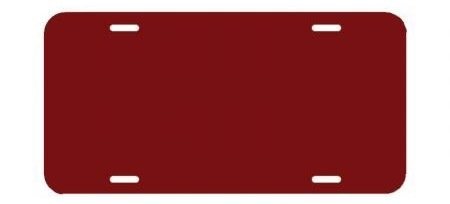 Blank Licence Plates Maroon - Main glitter site 