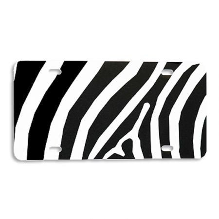 Blank Licence Plates. Black & White zebra - Main glitter site 