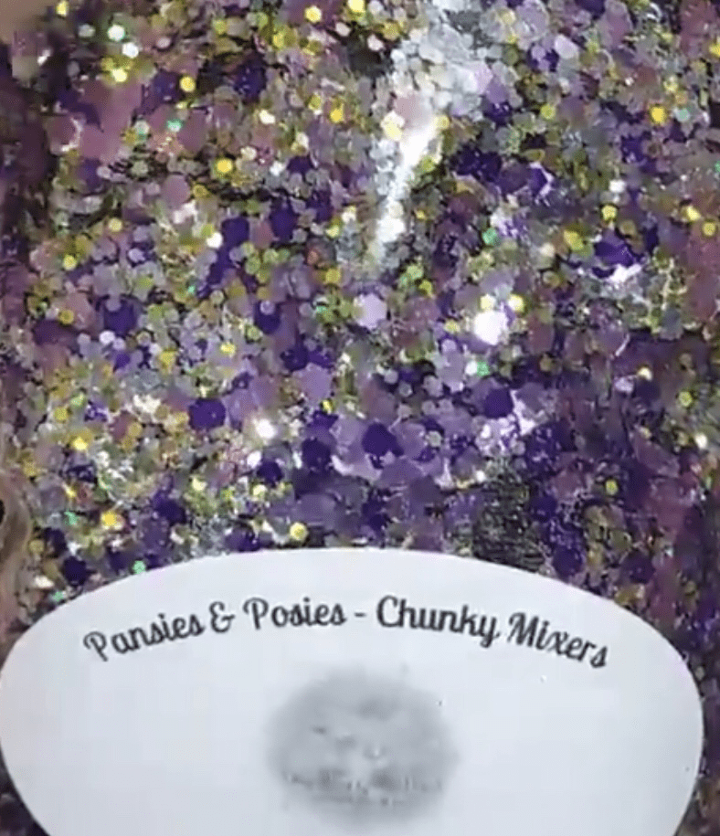 Pansies and posies chunky mixer  2oz - Main glitter site 