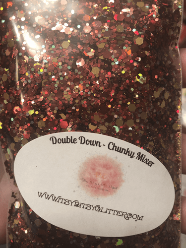 Double Down - Burgundy gold holo - Main glitter site 