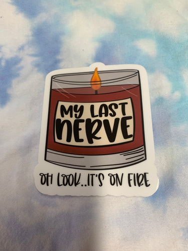 Last nerve vinyl sticker free shipping - Main glitter site 