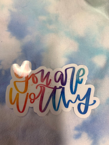 You are worthy vinyl free shipping - Main glitter site 