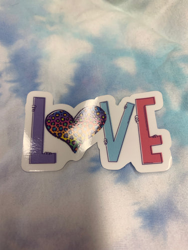 Vinyl Love sticker free shipping - Main glitter site 