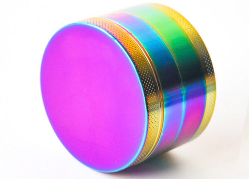 Grinder metal smooth top herb 63mm Rainbow - Main glitter site 