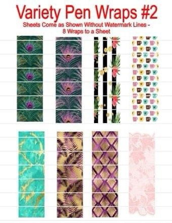 Pen wrap variety 2 - Main glitter site 