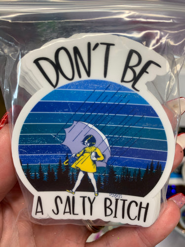 Salty bitch vinyl sticker - Main glitter site 